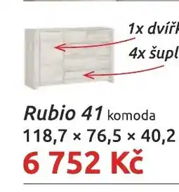 Nábytkáři Čech a Moravy Rubio 41 komoda nabídka