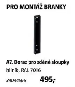 Bauhaus Doraz pro zděné sloupky hliník, Ral 7016 nabídka