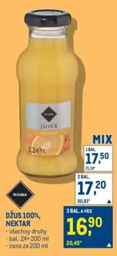 Makro Rioba džus 100% nektar nabídka
