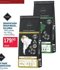Makro Rioba zrnková káva origin brazil, columbia nabídka