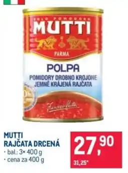Makro Mutti rajčata drcená nabídka