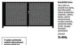 Bauhaus Dvoukřídlá brána nabídka