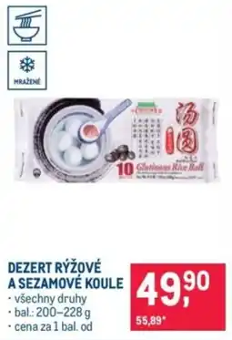 Makro Dezert rýžové a sezamové koule nabídka