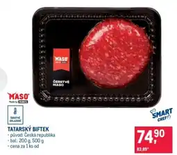 Makro Maso tatarsky biftek nabídka