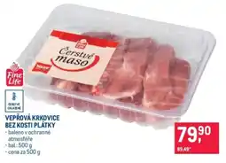 Makro Fine Life čerstvé maso vepřová krkovic bez kosti plátky nabídka