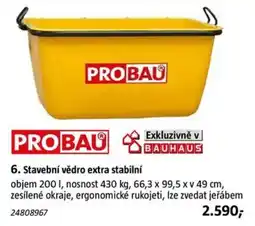 Bauhaus ProBau stavební vědro extra stabilní nabídka