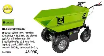 Zipper elektrický sklápěč