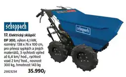 Bauhaus scheppach elektrický sklápěč dp 300 nabídka