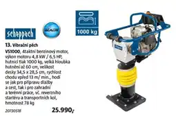Bauhaus Scheppach vibrační pěch VS1000 nabídka