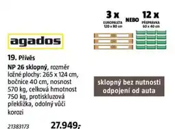 Bauhaus agados přívěs np 26 sklopný nabídka
