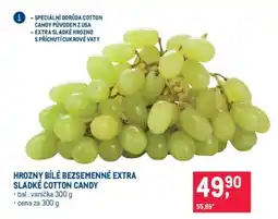 Makro Cotton Candy hrozny bílé bezsemenné extra sladké nabídka