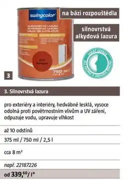 Bauhaus Swingcolor silnovrstvá lazura nabídka