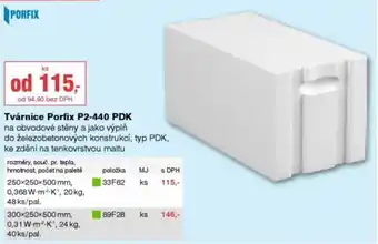Porfix tvárnice P2-440 PDK
