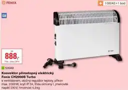 DEK Fenix konvektor přímotopný elektrický Ch2000b Turbo nabídka