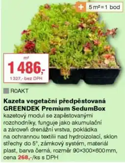 DEK Kazeta vegetační předpěstovaná greendek premium sedumbox nabídka
