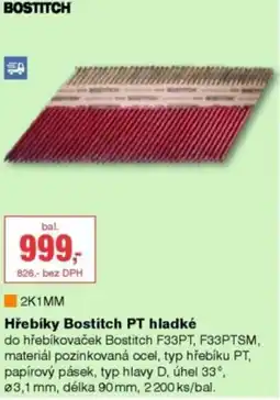 DEK Bostitch hřebíky PT hladké nabídka