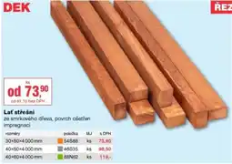 DEK Dek lať střešní nabídka