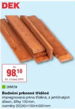 DEK Dek bednění prkenné tříděné nabídka