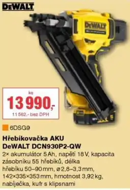 DEK Dewalt hřebíkovačka aku dcn930p2-qw nabídka