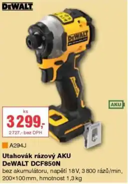 DEK Dewalt utahovák rázový aku dcf850n nabídka