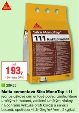 DEK Malta Cementova Sika MonoTop-111 nabídka