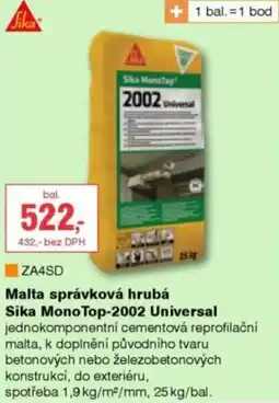 DEK Sika Malta správková hrubá MonoTop-2002 Universal nabídka