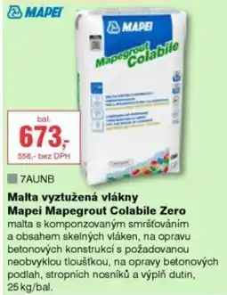 DEK Malta vyztuzena vlakny Mapei Mapegrout Colabile Zero nabídka
