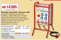 DEK DEK rozvaděč staveništní s přívodem nabídka