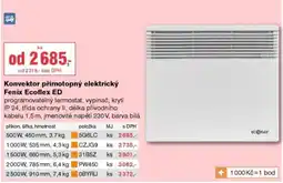 DEK Konvektor primotopny elektricky Fenix ecoflex ed nabídka