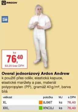 DEK Ardon overal jednorázový Andrew nabídka