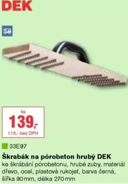 DEK DEK škrabák na pórobeton hrubý nabídka