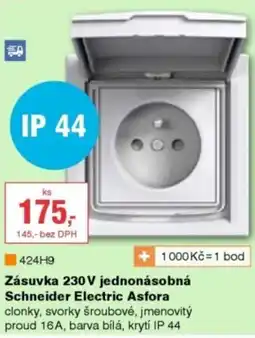DEK Schneider Electric Asfora zásuvka 230V jednonásobná nabídka