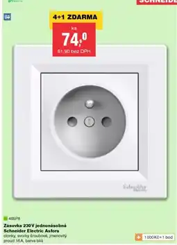 DEK Schneider Electric Zásuvka 230 V jednonásobná nabídka