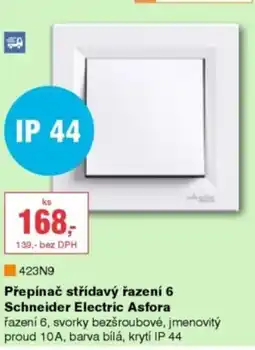 DEK Schneider Electric Asfora přepínač střídavý řazení 6 nabídka