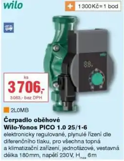 DEK Čerpadlo oběhové wilo-yonos pico 1.0 25/1-6 nabídka