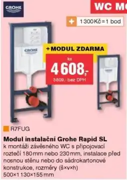 DEK Grohe modul instalační rapid sl nabídka