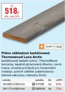 DEK Prkno obkladove kartacovane Thermowood Luna Arctic nabídka