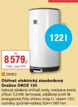 DEK Dražice ohřívač elektrický zásobníkový okce 125 nabídka