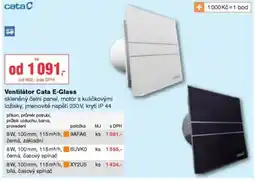 DEK Cata ventilátor e-glass nabídka