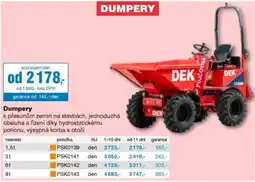 DEK Dek dumpery nabídka