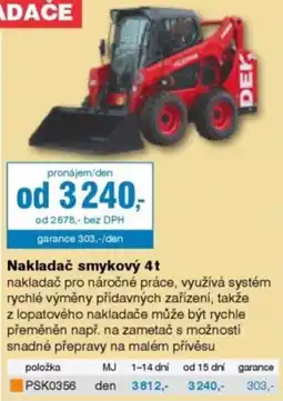 DEK DEK nakladač smykový 4t nabídka