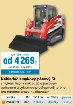 DEK DEK nakladač smykový pásový 5t nabídka
