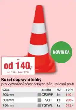 DEK Kužel dopravní lehký nabídka