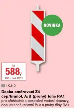 DEK Deska směrovací z4 čep/hranol, a/b (pruhy) folie ra1 nabídka