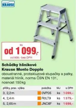 DEK Krause schůdky hliníkové Monto Dopplo nabídka