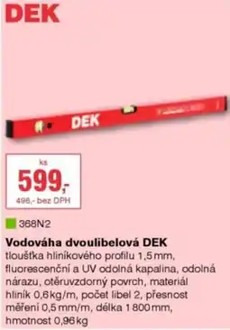 DEK Dek vodováha dvoulibelová nabídka