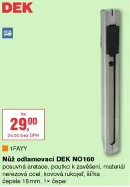 DEK Nůž odlamovací no160 nabídka