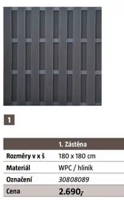 Bauhaus Zástěna nabídka