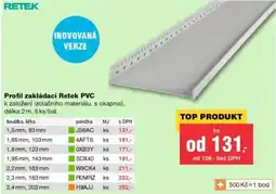 DEK Retek profil zakládací pvc nabídka