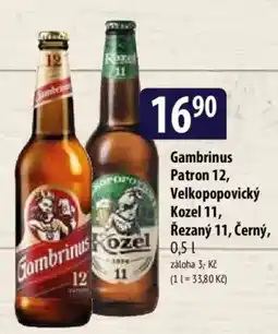 Bala Gambrinus Patron 12, Velkopopovický Kozel 11, Řezaný 11, Černý nabídka